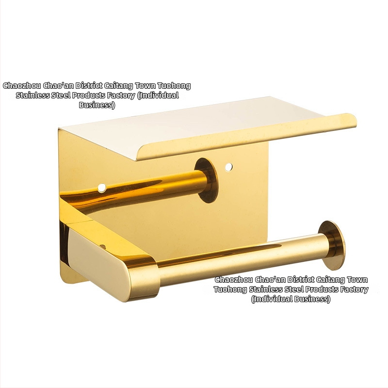 Držiak na papierové utierky z nehrdzavejúcej ocele s leštenou povrchovou úpravou (Materiál: Nehrdzavejúca oceľ; Povrchová úprava: Leštená; Certifikácia: Žiadna)