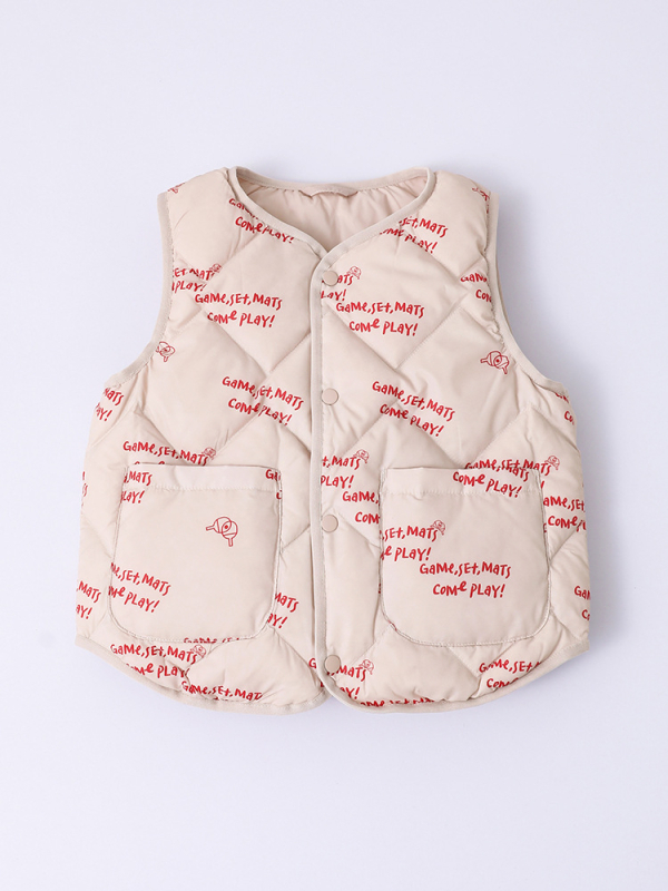 Παιδικό γιλέκο από πούπουλα, κορεατικού στυλ, με γέμισμα από λευκό πούπουλο πάπιας, καρτούν μοτίβο, για παιδιά 3–8 ετών