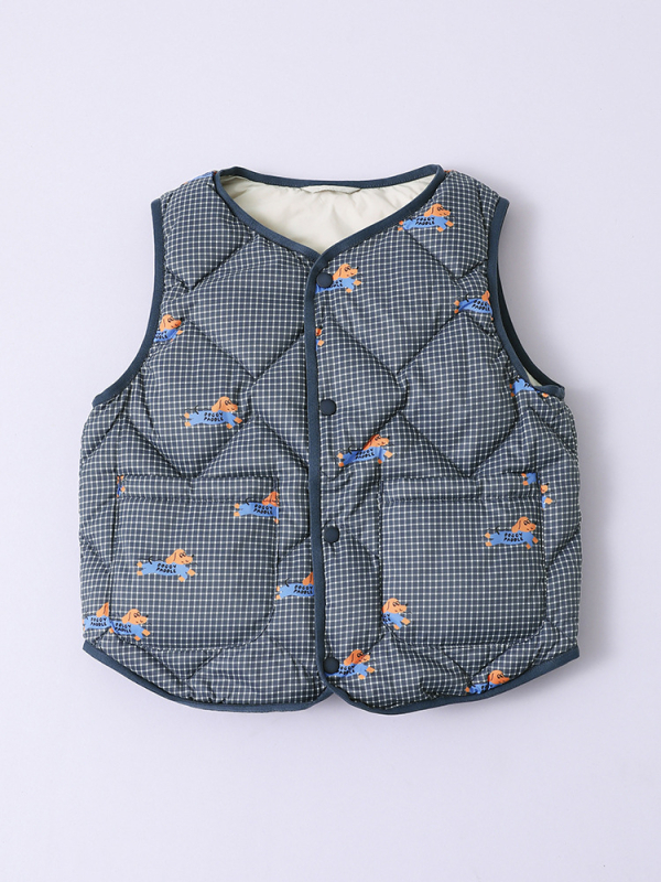 Παιδικό γιλέκο από πούπουλα, κορεατικού στυλ, με γέμισμα από λευκό πούπουλο πάπιας, καρτούν μοτίβο, για παιδιά 3–8 ετών