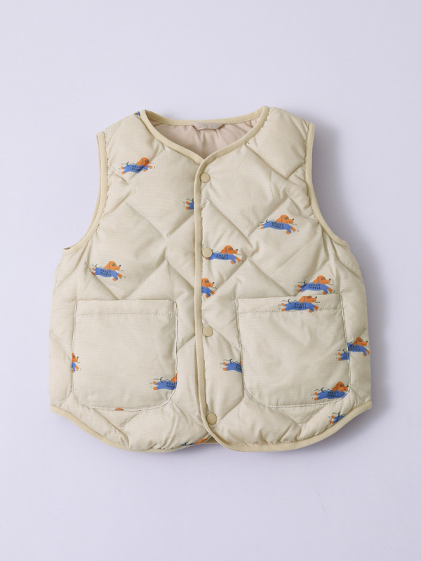 Παιδικό γιλέκο από πούπουλα, κορεατικού στυλ, με γέμισμα από λευκό πούπουλο πάπιας, καρτούν μοτίβο, για παιδιά 3–8 ετών