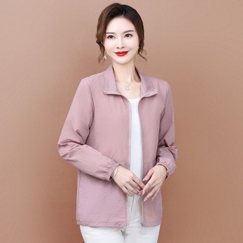 Ženska odjeća za zaštitu od sunca - ljeto 2025, pamuk-poliester, dugi rukavi, zip, tanki materijal