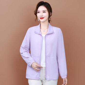 Ženska odjeća za zaštitu od sunca - ljeto 2025, pamuk-poliester, dugi rukavi, zip, tanki materijal