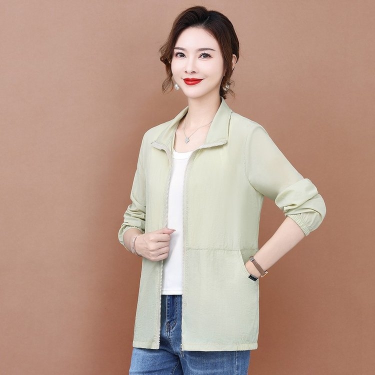 Ženska odjeća za zaštitu od sunca - ljeto 2025, pamuk-poliester, dugi rukavi, zip, tanki materijal