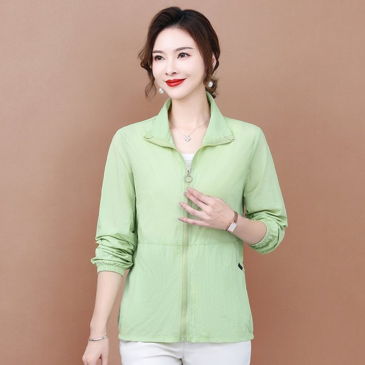 Ženska odjeća za zaštitu od sunca - ljeto 2025, pamuk-poliester, dugi rukavi, zip, tanki materijal