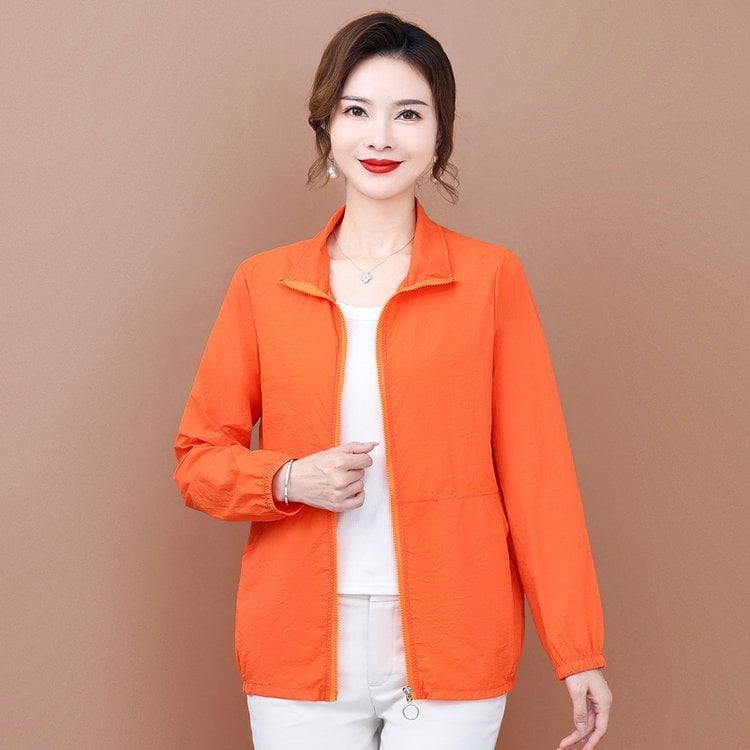 Ženska odjeća za zaštitu od sunca - ljeto 2025, pamuk-poliester, dugi rukavi, zip, tanki materijal