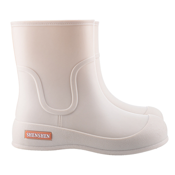 Ženske PVC čizme za kišu do sredine potkoljenice, s fleece podstavom, vodootporne, protuklizne i otporne na habanje, niski potpetica 1-3 cm
