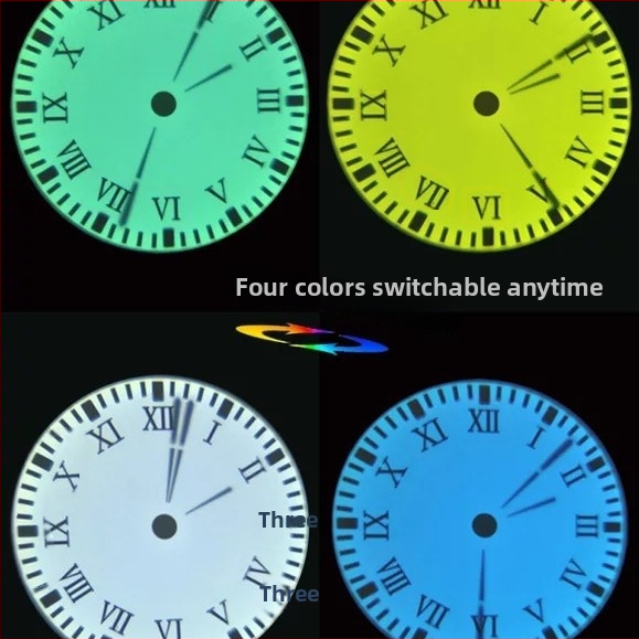 Ceas de proiecție cu LED, proiecție a numerelor mari, montaj pe perete, afișaj digital și analogic, lampă de noapte
