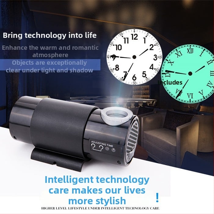 Ceas de proiecție cu LED, proiecție a numerelor mari, montaj pe perete, afișaj digital și analogic, lampă de noapte