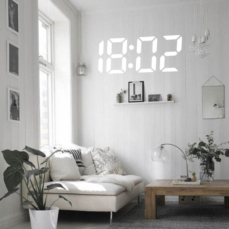 Ceas de proiecție cu LED, proiecție a numerelor mari, montaj pe perete, afișaj digital și analogic, lampă de noapte