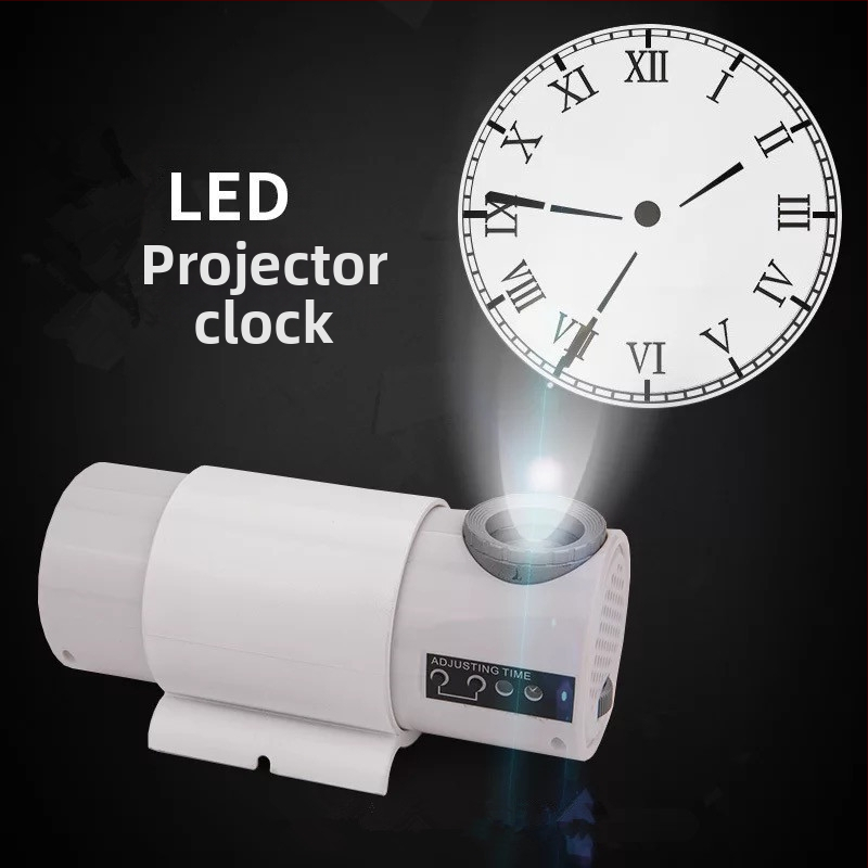 Ceas de proiecție cu LED, proiecție a numerelor mari, montaj pe perete, afișaj digital și analogic, lampă de noapte