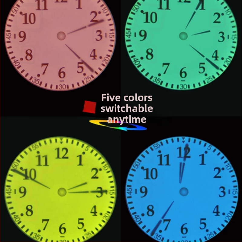 Ceas de proiecție cu LED, proiecție a numerelor mari, montaj pe perete, afișaj digital și analogic, lampă de noapte