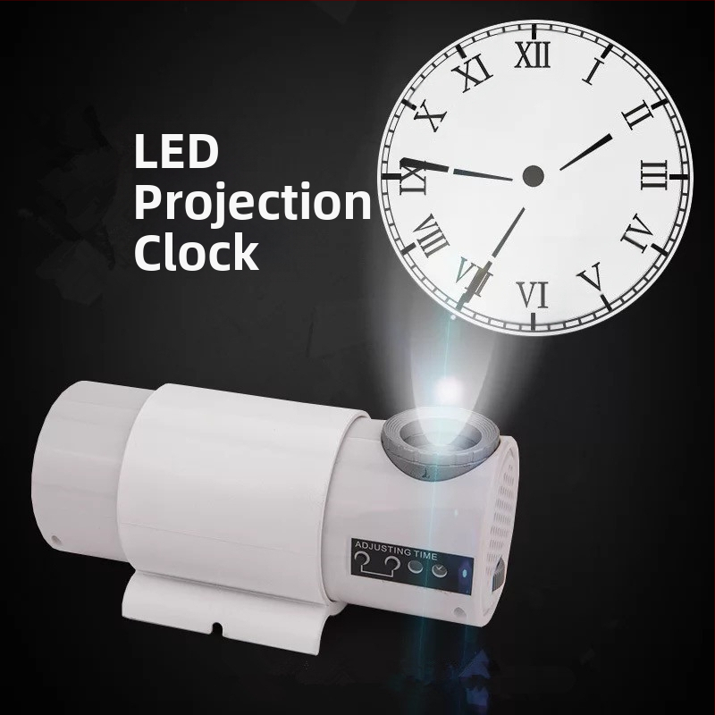 Ceas de proiecție cu LED, proiecție a numerelor mari, montaj pe perete, afișaj digital și analogic, lampă de noapte