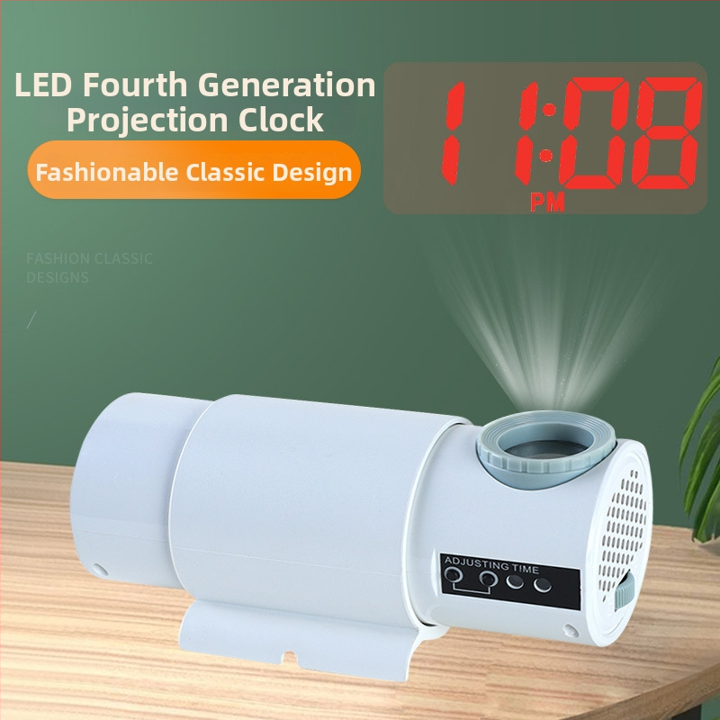 Ceas de proiecție cu LED, proiecție a numerelor mari, montaj pe perete, afișaj digital și analogic, lampă de noapte