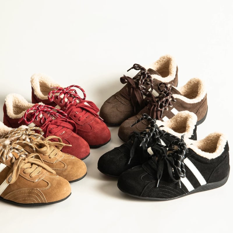 Γυναικείa αθλητικά παπούτσια από nubuk δέρμα, χαμηλό ύψος, εσωτερική αύξηση ύψους 5 cm, επένδυση μαλλί-κάσμιρ, χειμερινά καθημερινά παπούτσια