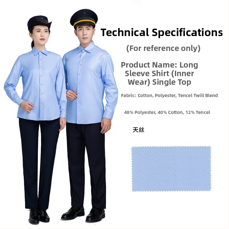 Работна риза от памук-смесена тъкан, 30s плат, слим фит, къс ръкав