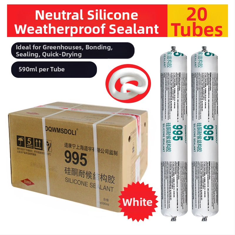 Nétralszilícium szerkezeti ragasztó időjárásálló ajtók és ablakokhoz, üveg tömítő, modell 995, osztott típus, padlólefolyó rendszer, CE és 3C tanúsítvánnyal