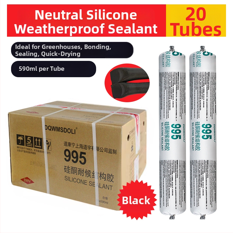 Nétralszilícium szerkezeti ragasztó időjárásálló ajtók és ablakokhoz, üveg tömítő, modell 995, osztott típus, padlólefolyó rendszer, CE és 3C tanúsítvánnyal