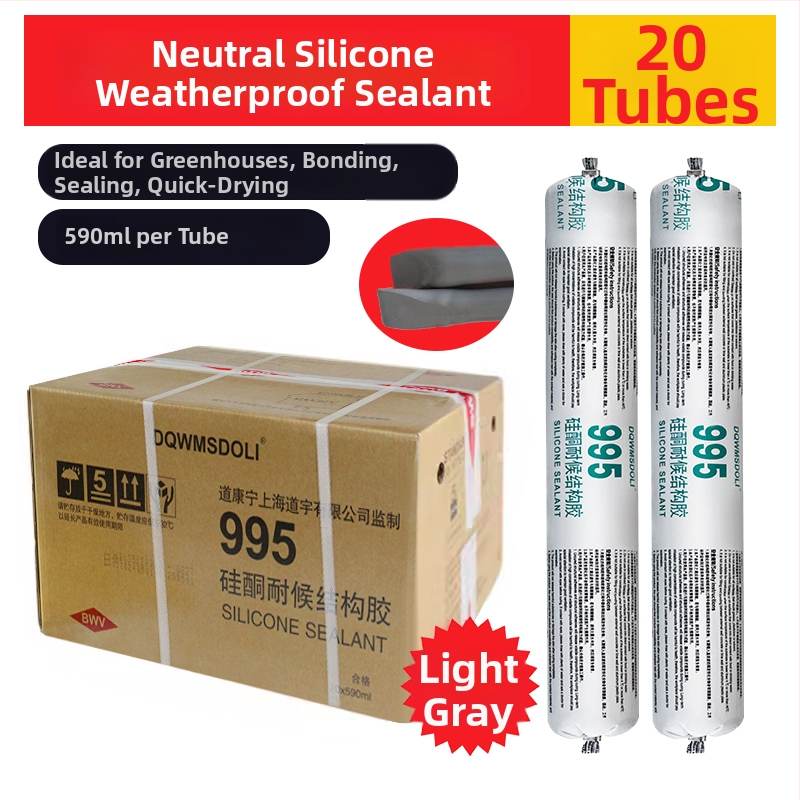 Nétralszilícium szerkezeti ragasztó időjárásálló ajtók és ablakokhoz, üveg tömítő, modell 995, osztott típus, padlólefolyó rendszer, CE és 3C tanúsítvánnyal