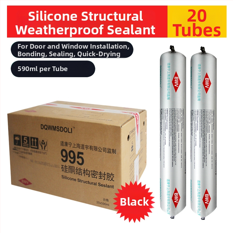 Nétralszilícium szerkezeti ragasztó időjárásálló ajtók és ablakokhoz, üveg tömítő, modell 995, osztott típus, padlólefolyó rendszer, CE és 3C tanúsítvánnyal