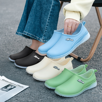 Ženske PVC kratke kišne čizme, protuklizna podloga, slip-on, za sve sezone