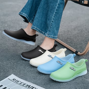 Ženske PVC kratke kišne čizme, protuklizna podloga, slip-on, za sve sezone