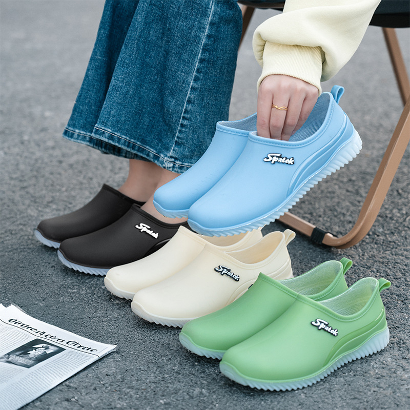 Ženske PVC kratke kišne čizme, protuklizna podloga, slip-on, za sve sezone