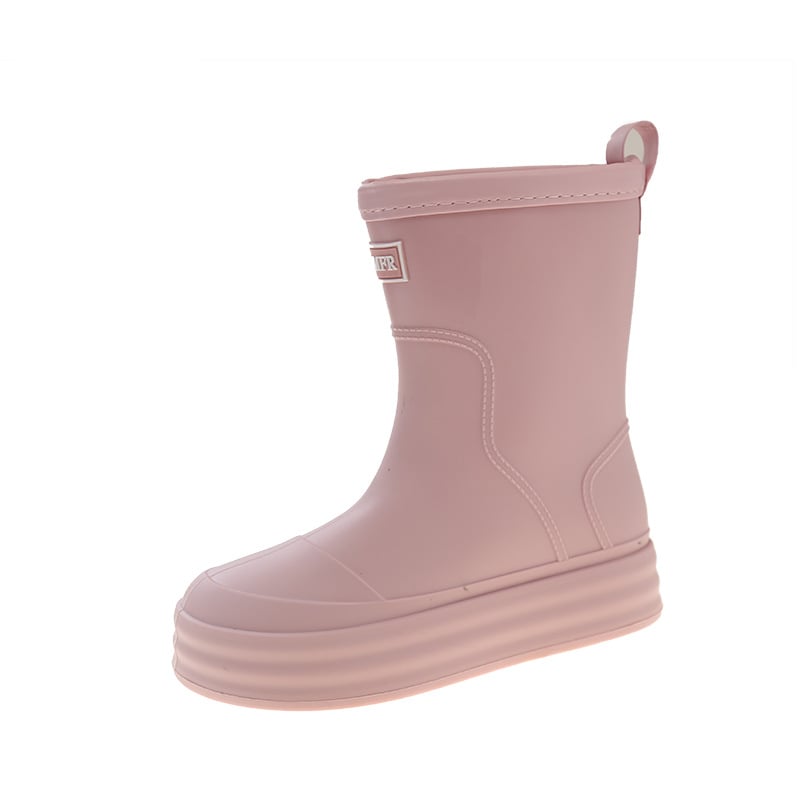 Ženske čizme za kišu, s fleece podstavom, PVC gornji dio, srednja visina, niski pet 1–3 cm