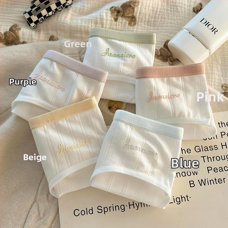 Dámske bavlnené spodné prádlo pre dievčatá | priedušné, antibakteriálne, 90–95% bavlna, bavlnená podšívka v rozkroku, kvetinový vzor, stredný pás