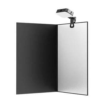 Reflexný panel pre fotografiu - stolný podkladový panel, svetloabsorpcný, skladací, PVC materiál (PVC; stolný panel; svetloabsorpčný; skladací; komerčné fotenie)
