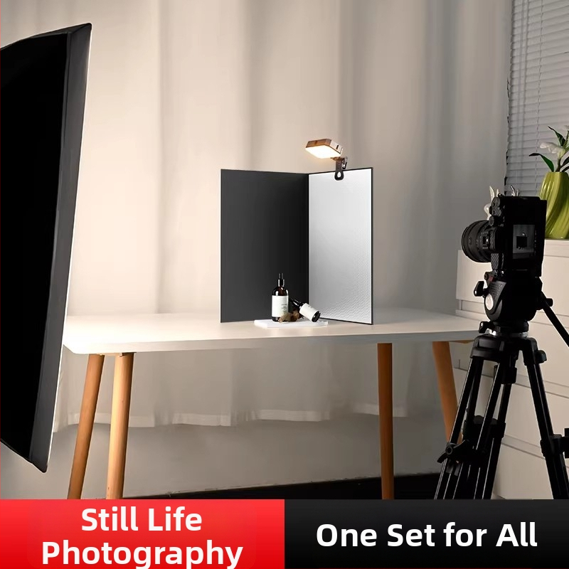 Reflexný panel pre fotografiu - stolný podkladový panel, svetloabsorpcný, skladací, PVC materiál (PVC; stolný panel; svetloabsorpčný; skladací; komerčné fotenie)