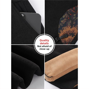 Téli poliészter fleece-béléssel ellátott nadrág, szoros szabás, hétköznapi stílus