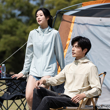 Vonkajšia vetrovka na leto - priedušný nylon, s kapucňou, UPF50+, unisex