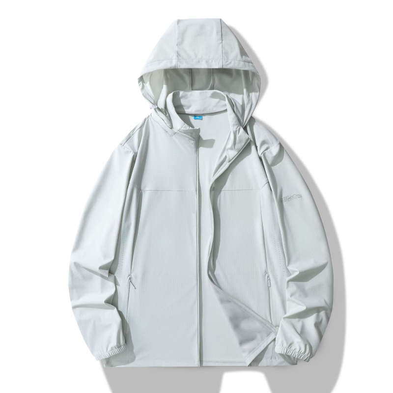 Vonkajšia vetrovka na leto - priedušný nylon, s kapucňou, UPF50+, unisex