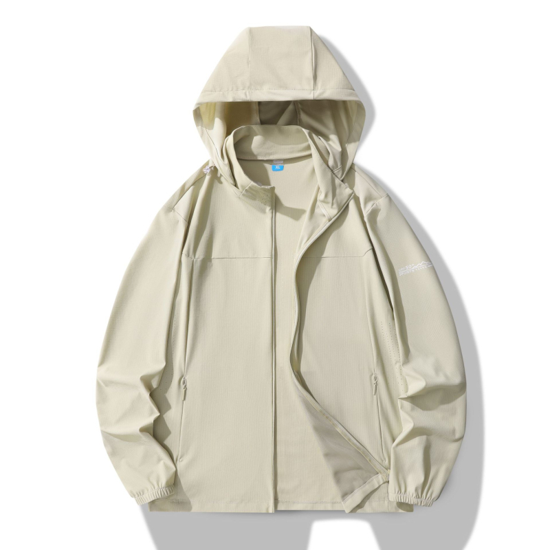 Vonkajšia vetrovka na leto - priedušný nylon, s kapucňou, UPF50+, unisex