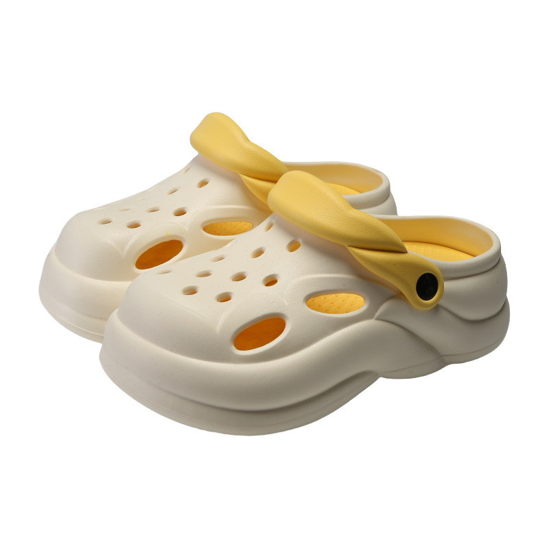 Γυναικείες Baotou παντόφλες με χοντρή σόλα – Αντιολισθητικό PVC επάνω μέρος και σόλα, ύψος 1.5–3.5 εκ., Καλοκαίρι 2025