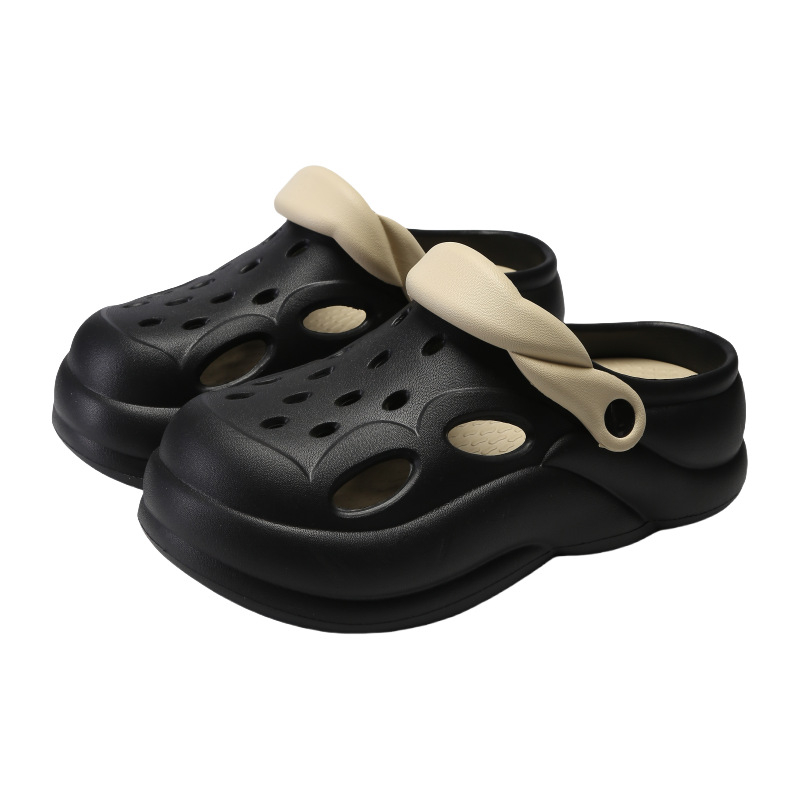 Γυναικείες Baotou παντόφλες με χοντρή σόλα – Αντιολισθητικό PVC επάνω μέρος και σόλα, ύψος 1.5–3.5 εκ., Καλοκαίρι 2025