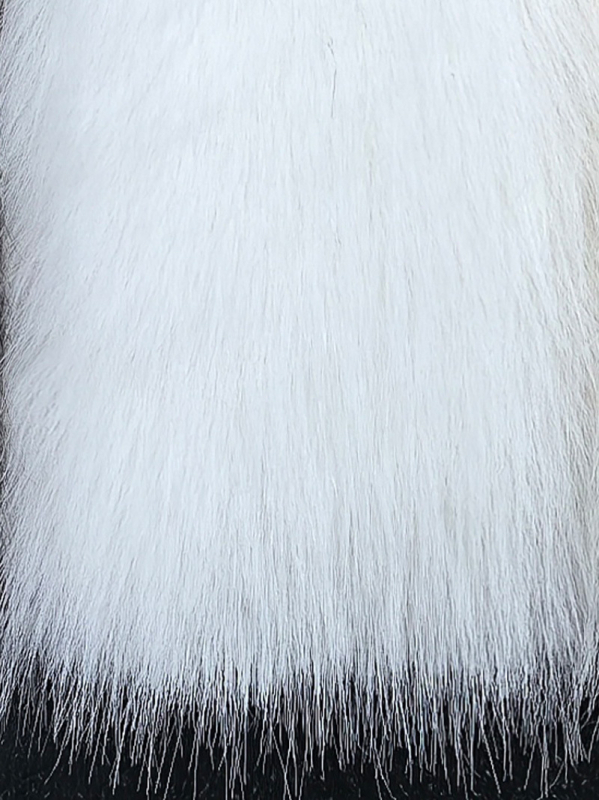 Dámsky kabát z umelého kožušiny s veľkým kožušinovým golierom, street hipster štýl, dlhé rukávy