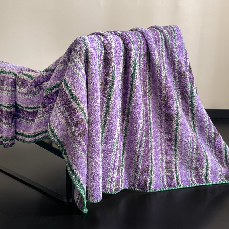 Pătură din poliester cu model geometric, stil Dopamine, 240 g, primăvară și toamnă