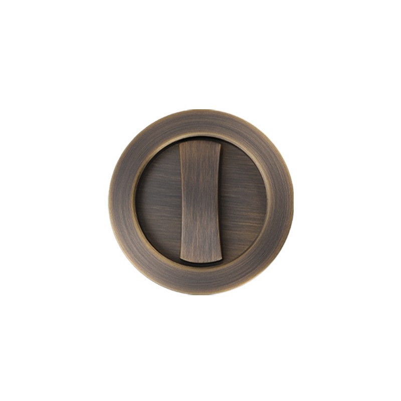 Okrugli zasun vrata zaključavanje – cinkova legura, unutarnja upotreba, skrivena ručka s kukom, za klizna i drvena vrata, moderni minimalistički stil