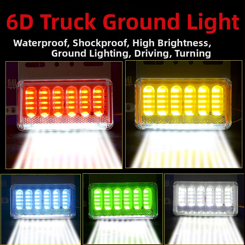 LED bočné svetlo pre nákladné auto, nepremokavé, 8W, 12/24V, 6D vylepšený model