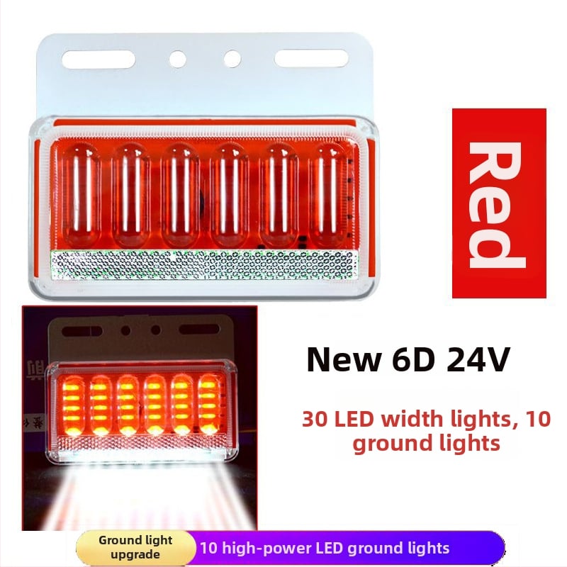 LED bočné svetlo pre nákladné auto, nepremokavé, 8W, 12/24V, 6D vylepšený model
