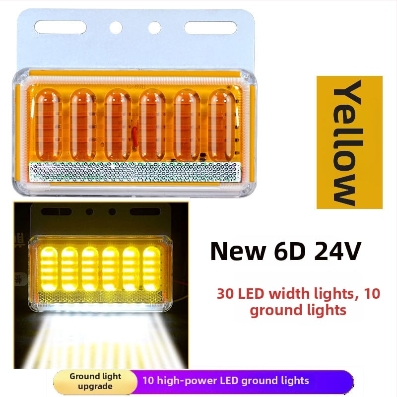 LED bočné svetlo pre nákladné auto, nepremokavé, 8W, 12/24V, 6D vylepšený model