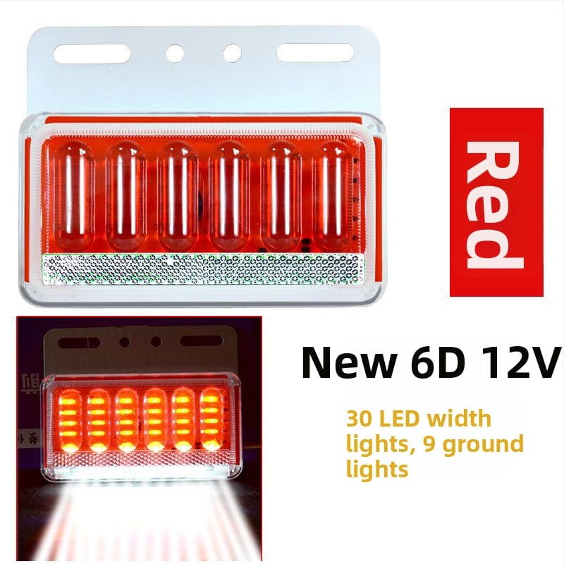 LED bočné svetlo pre nákladné auto, nepremokavé, 8W, 12/24V, 6D vylepšený model