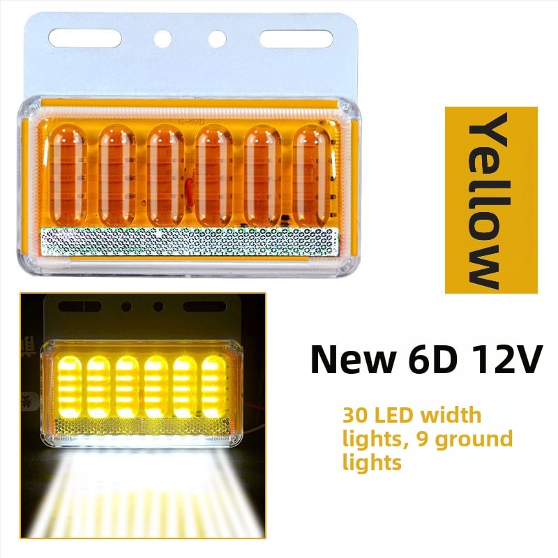 LED bočné svetlo pre nákladné auto, nepremokavé, 8W, 12/24V, 6D vylepšený model