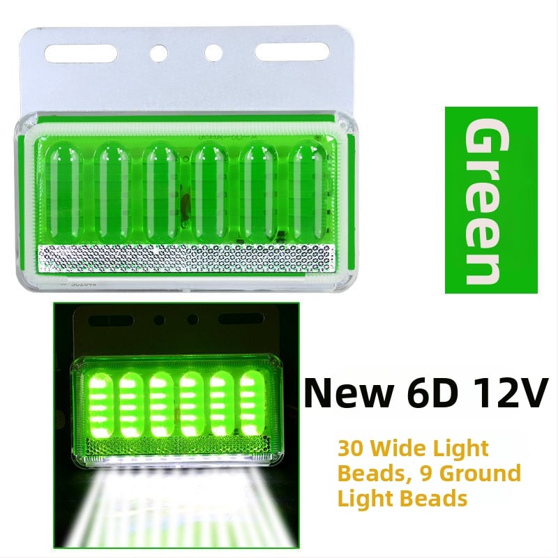 LED bočné svetlo pre nákladné auto, nepremokavé, 8W, 12/24V, 6D vylepšený model