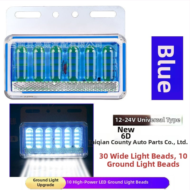 LED bočné svetlo pre nákladné auto, nepremokavé, 8W, 12/24V, 6D vylepšený model