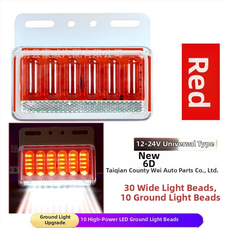 LED bočné svetlo pre nákladné auto, nepremokavé, 8W, 12/24V, 6D vylepšený model