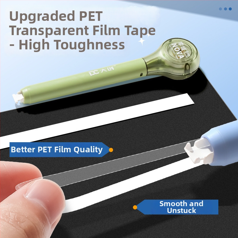 Opravná páska v tvare pera, s veľkou kapacitou, tichý chod, gumové telo