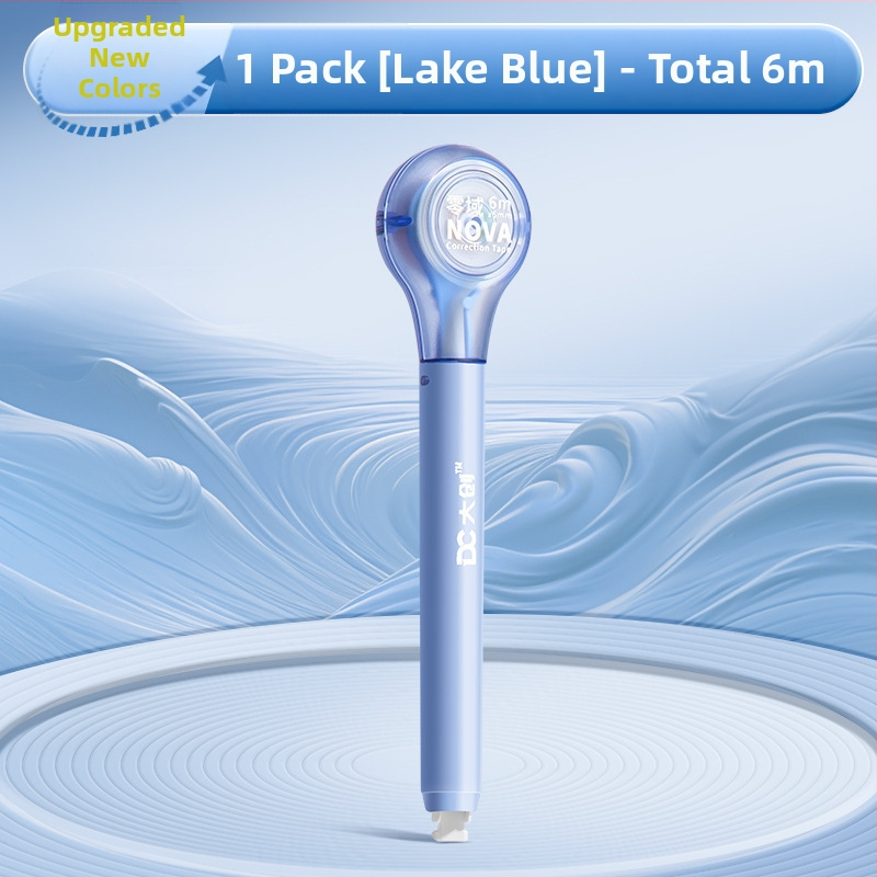 Коригираща лента под формата на химикалка, с голям капацитет, безшумен бутон, гумено тяло