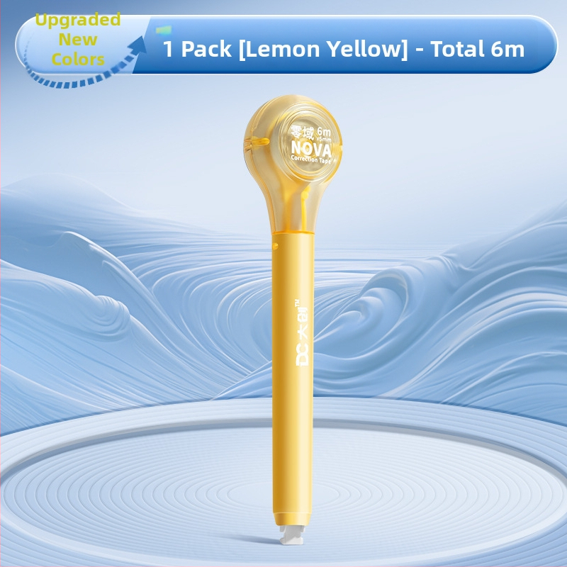 Коригираща лента под формата на химикалка, с голям капацитет, безшумен бутон, гумено тяло